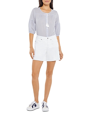 Nydj High Rise A Line Jean Shorts In Optic White In Optic White