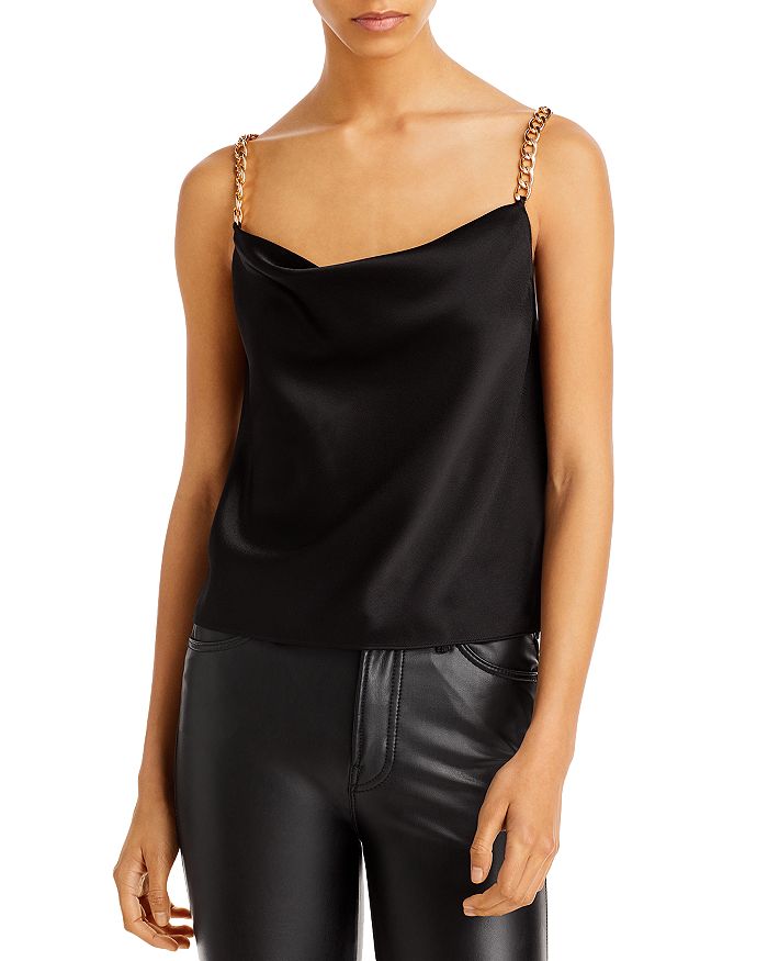 Alice and Olivia Harmon Satin Chain Strap Slip Tank Bloomingdale s