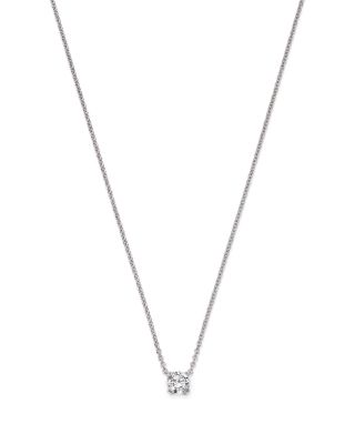 Bloomingdale's Fine Collection Certified Diamond Solitaire Pendant Necklace in 14K White Gold featuring diamonds with the De Beers Code of Origin, 0.40 ct. t. w. - Exclusive