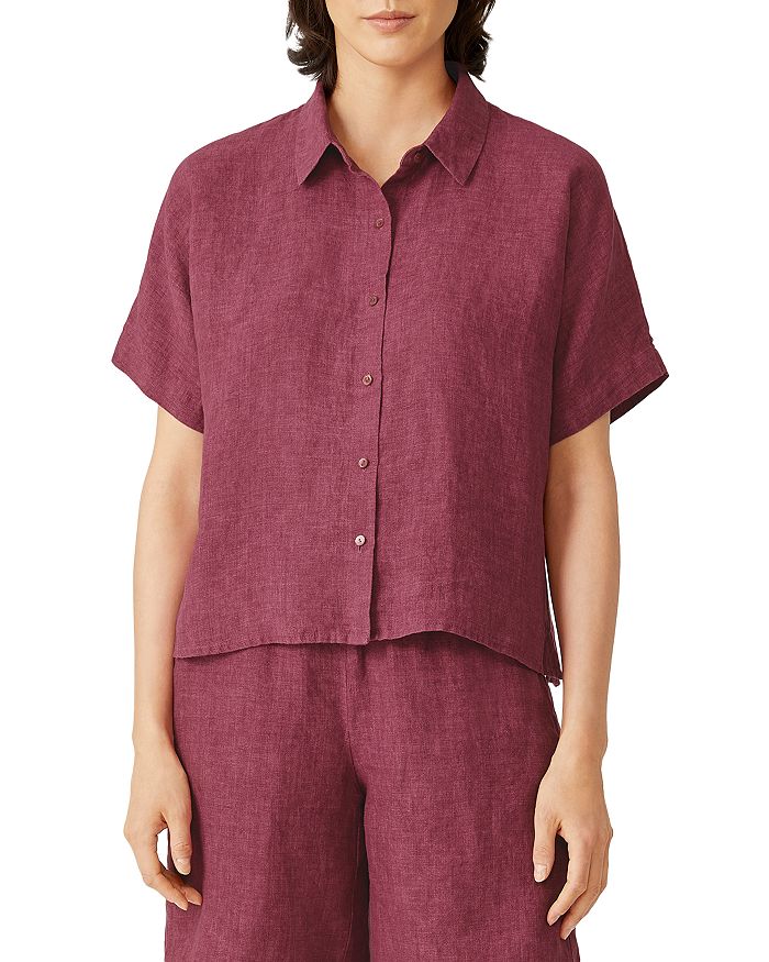 Eileen Fisher Petites - Organic Linen Short Sleeve Shirt