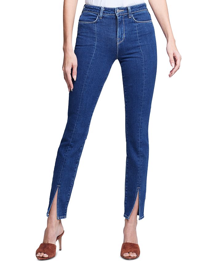 L'AGENCE Jyothi High Rise Split Ankle Jeans in Durango | Bloomingdale's