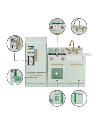 Little Chef Charlotte Modern Mint Gold Play Kitchen - Ages 3+