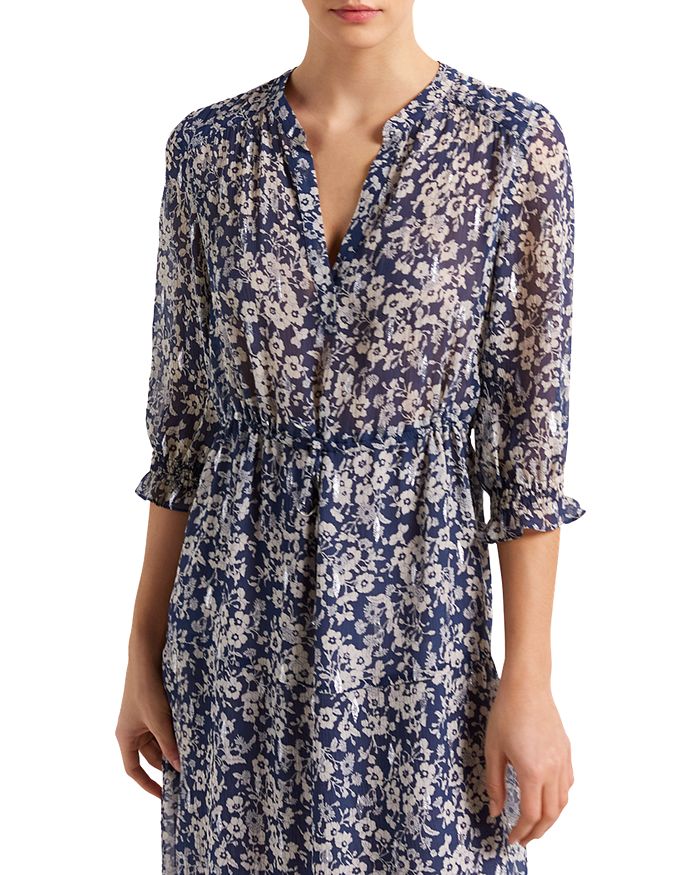 Gerard Darel Jasmine Printed Ruffled Midi Dress | Bloomingdale's