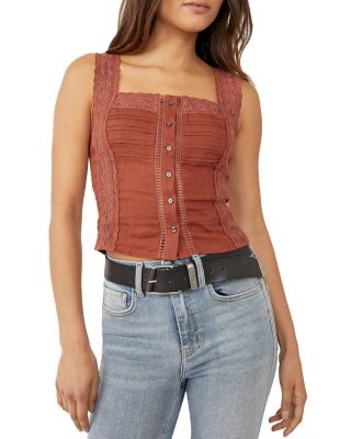 Free People - Maggie Lace Tank Top