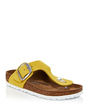 Birkenstock Women's Gizeh Big Buckle Slide Sandals In Yellow