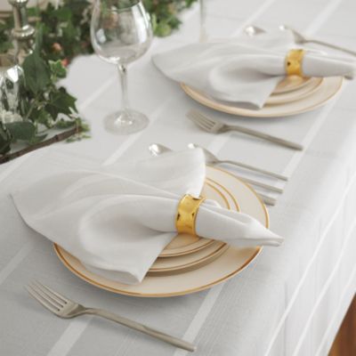 Elegance Plaid Damask Napkins, Set of 4