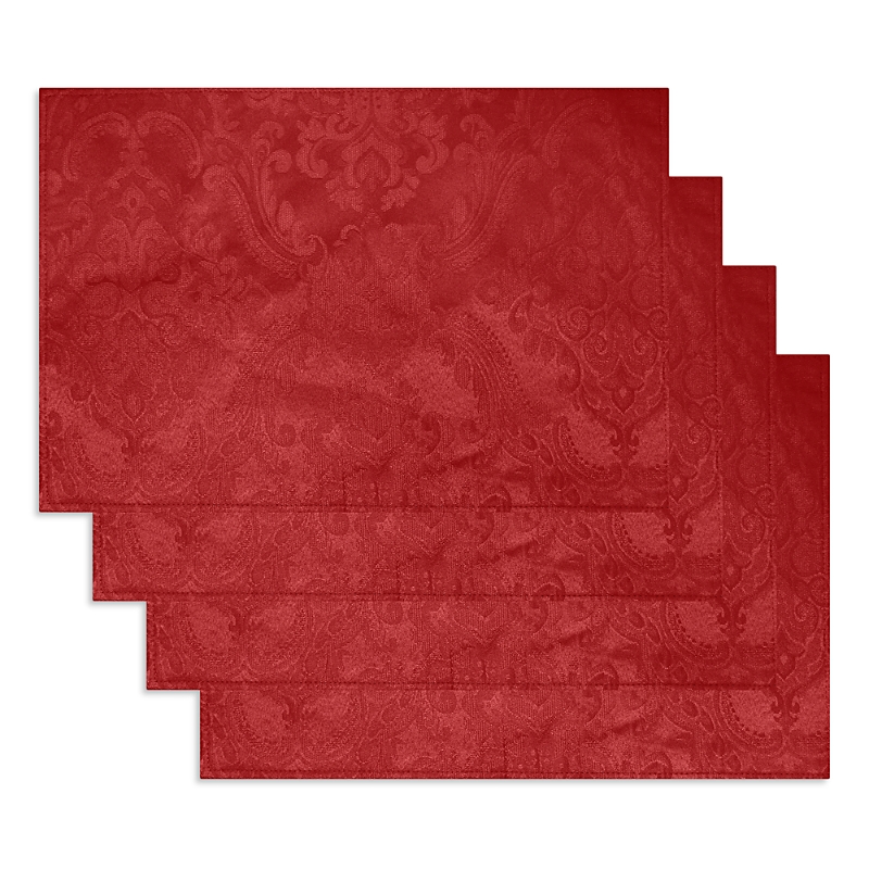 Villeroy & Boch Elrene Caiden Elegance Damask Placemat, Set Of 4 In Red