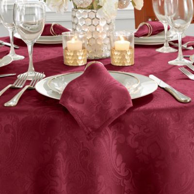 Caiden Elegance Damask Round Tablecloth, 90" x 90"
