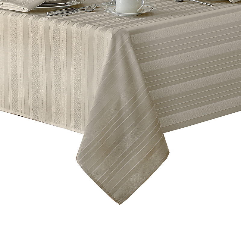 Elrene Home Fashions Elrene Denley Stripe Jacquard Oblong Tablecloth, 52 X 70 In Gray