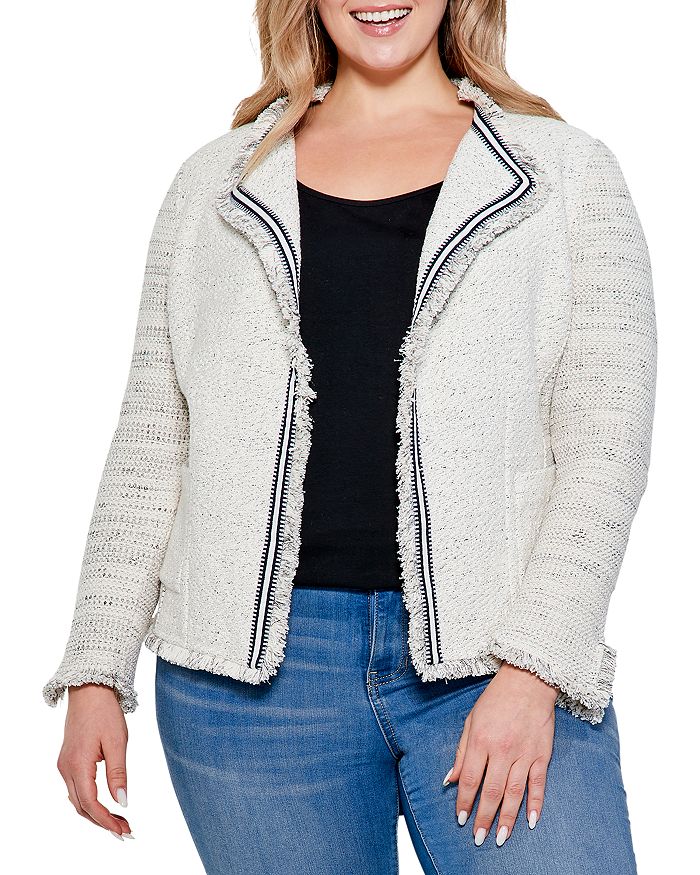 Nic and zoe fringe trim jacket deals