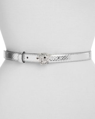 slim silver belt