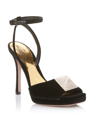 Valentino Garavani Women's Single Rhinestone Stud High Heel