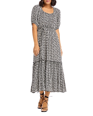 Karen Kane Floral Print Puff Sleeve Midi Dress In Floral