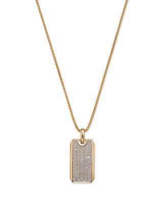 14K Yellow Gold Dog Tag Pendant, Shop 14k Yellow Gold Contemporary Mens  Pendants