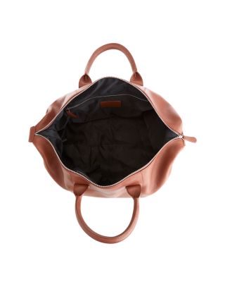 Leather Overnighter Duffel Bag 