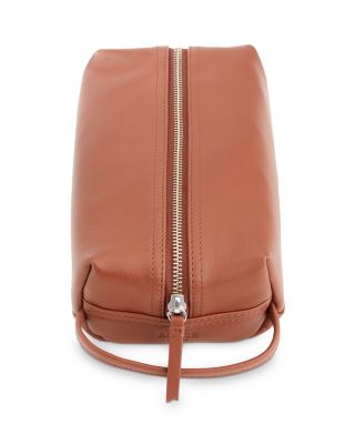 Leather Compact Toiletry Travel Bag