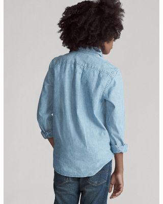 Boys' Chambray Button Down Dress Shirt - Big Kid