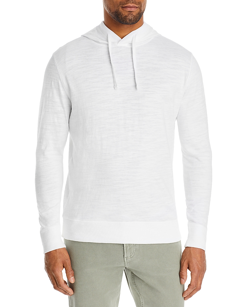 Faherty Slub Cotton Hoodie In White