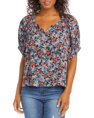 Karen Kane Short Sleeve Peasant Top Bloomingdale s