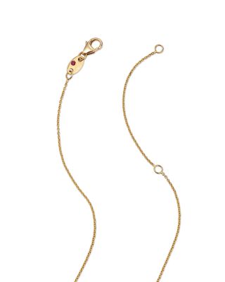18K Yellow Gold Diamonds By The Inch Dangling Droplet Necklace, 18"