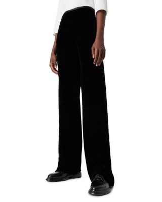 Wide Leg Velvet Pants