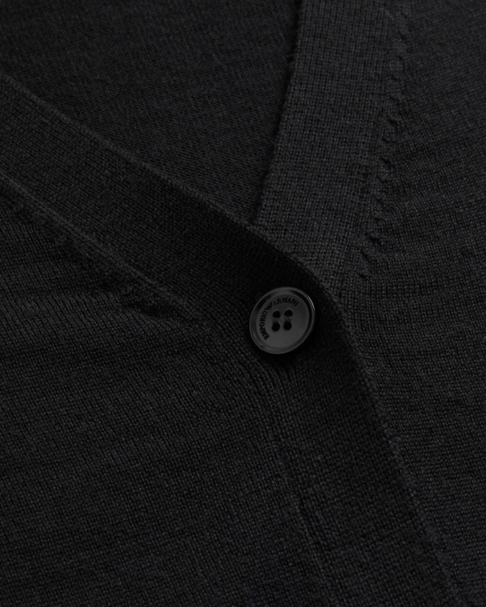 Merino Wool V Neck Cardigan