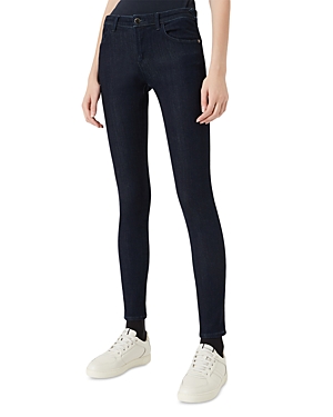 Armani Collezioni Emporio Armani Skinny Jeans In Solid Dark