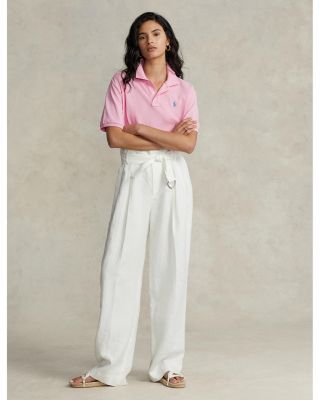 폴로 랄프로렌 폴로셔츠 Polo Ralph Lauren Cropped Cotton Polo Shirt,Pink