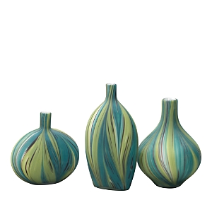 Shop Jamie Young Stream Vessels, Set Of 3 In Green