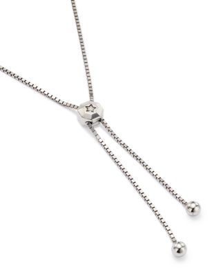 Diamond Graduated Bolo Necklace in 14K White Gold, 2.50 tcw&nbsp; 