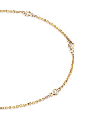 Diamond Station Bracelet in 14K Yellow Gold, 0.10 tcw  