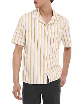 The Kooples - Venice Striped Loose Fit Short Sleeve Camp Shirt