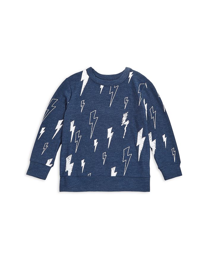 CHASER Boys Lightning Bolt Print Sweatshirt Little Kid