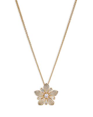 10k Yellow Gold Personalized Birthstone Cubic Zirconia Flower Pendant Necklace - Custom CZ Halo Stone Jewelry