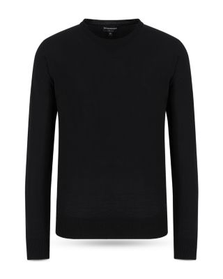 Wool Solid Slim Fit Crewneck Sweater