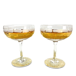 Shop Michael Wainwright Truro Coupe Glass, Set Of 2 In Gold