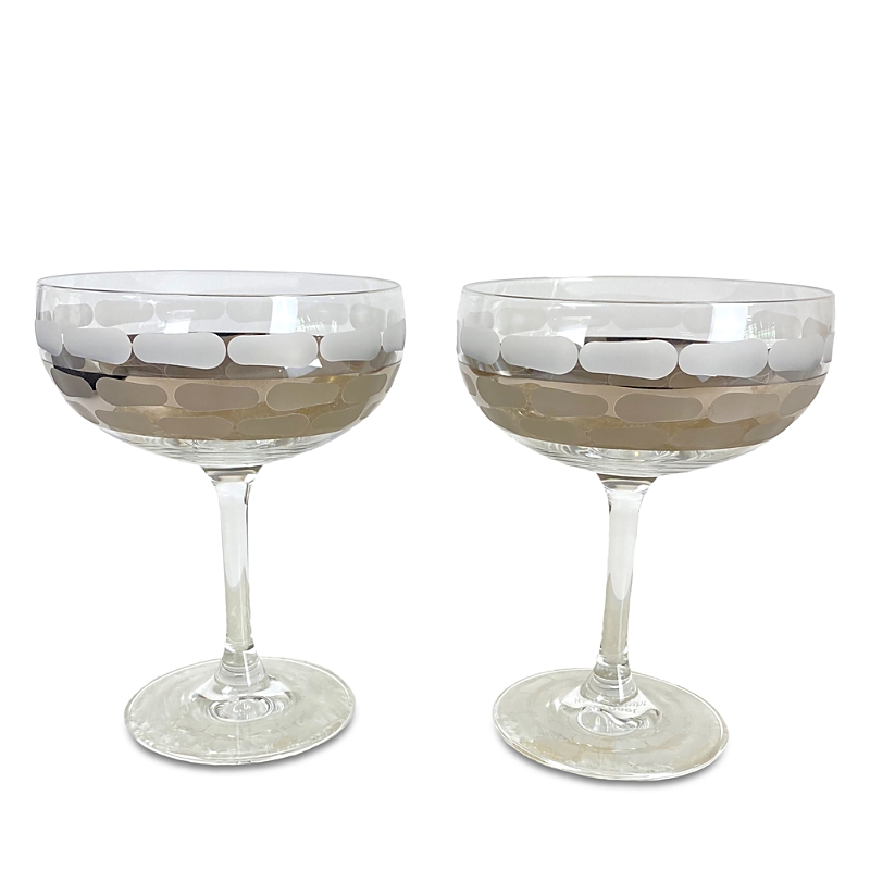 Michael Wainwright Truro Platinum 2-piece Stemmed Coupe Set In Platinum