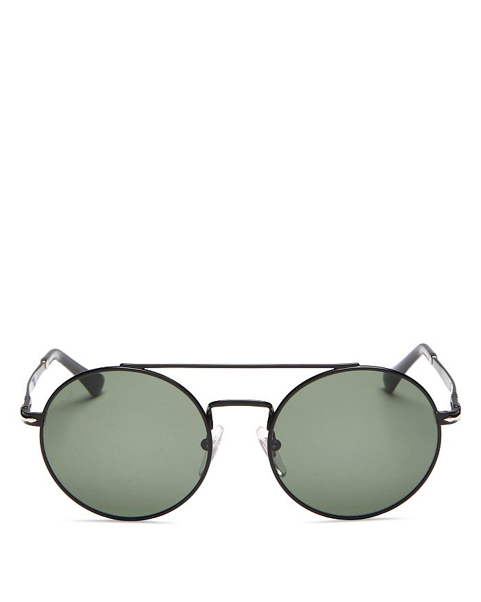Persol Brow Bar Round Sunglasses, 52mm Bloomingdale's