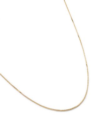 Box Link Chain Necklace in 14K Yellow Gold 