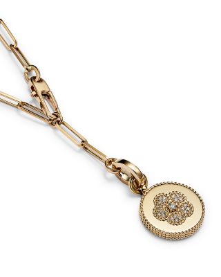 Daisy Diamond Y Necklace in 18K Yellow Gold, 18" - Exclusive