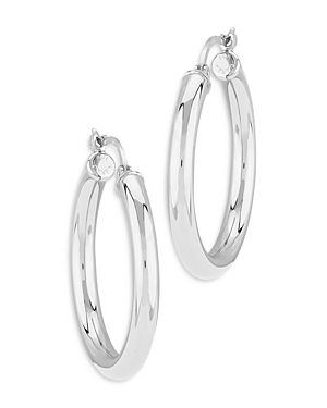 Tube Hoop Earrings in Sterling Silver - 100% Exclusive