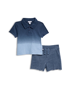 Splendid Boys' Dip Dye Blues Polo Shirt & Shorts Set - Baby