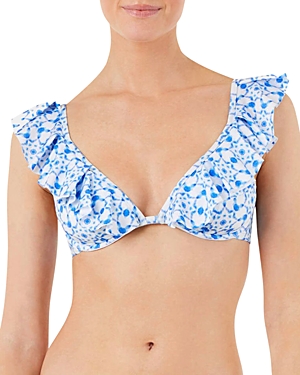 Vilebrequin Lizzy Printed Ruffled Bikini Top
