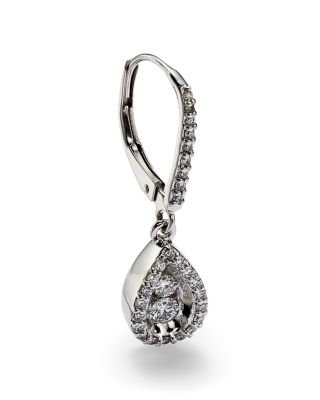 Diamond Drop Earrings in 14K White Gold, .50 tcw&nbsp;