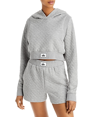Alo Yoga Quilted Cropped Hoodie