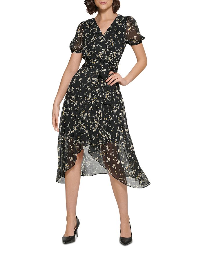 Karl lagerfeld on sale floral wrap dress
