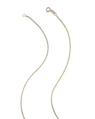 Mirror Cable Link Chain Necklace in 14K Yellow Gold, 16" 