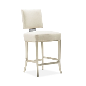 Caracole Reserved Seating Counter Stool In Soft Silver