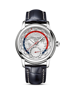 Frederique Constant Classic Worldtimer Manufacture - Swiss Edition Watch, 42mm