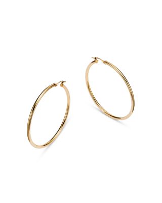 Tube Hoop Earrings in 14K Yellow Gold 